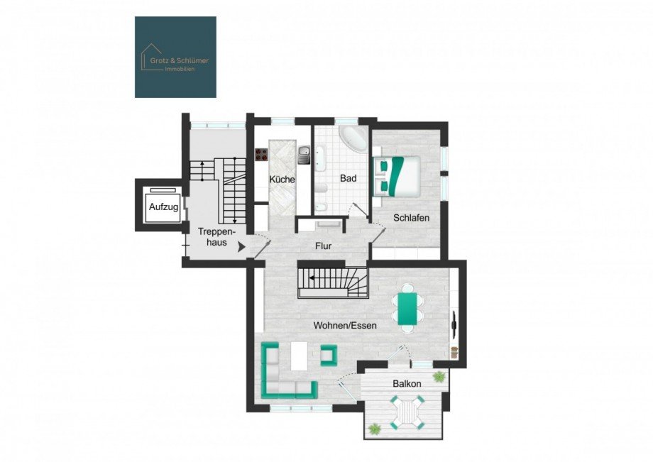 Grundriss OG Wohnung Sulzbach an der Murr