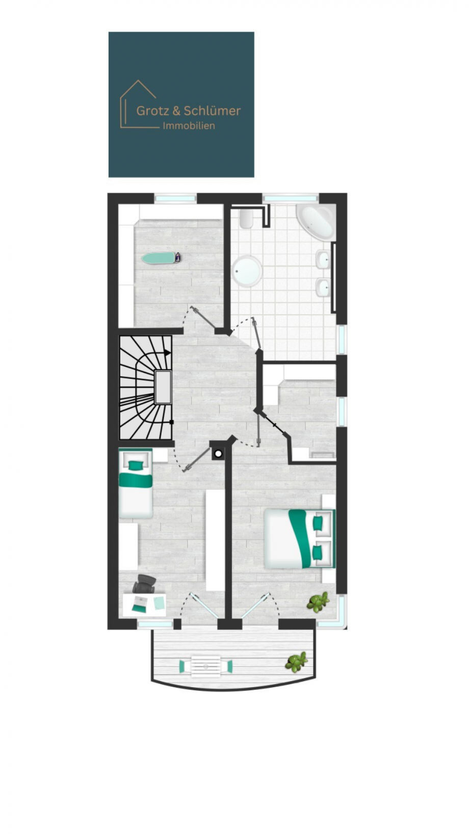 Obergeschoss Reihenendhaus Waiblingen