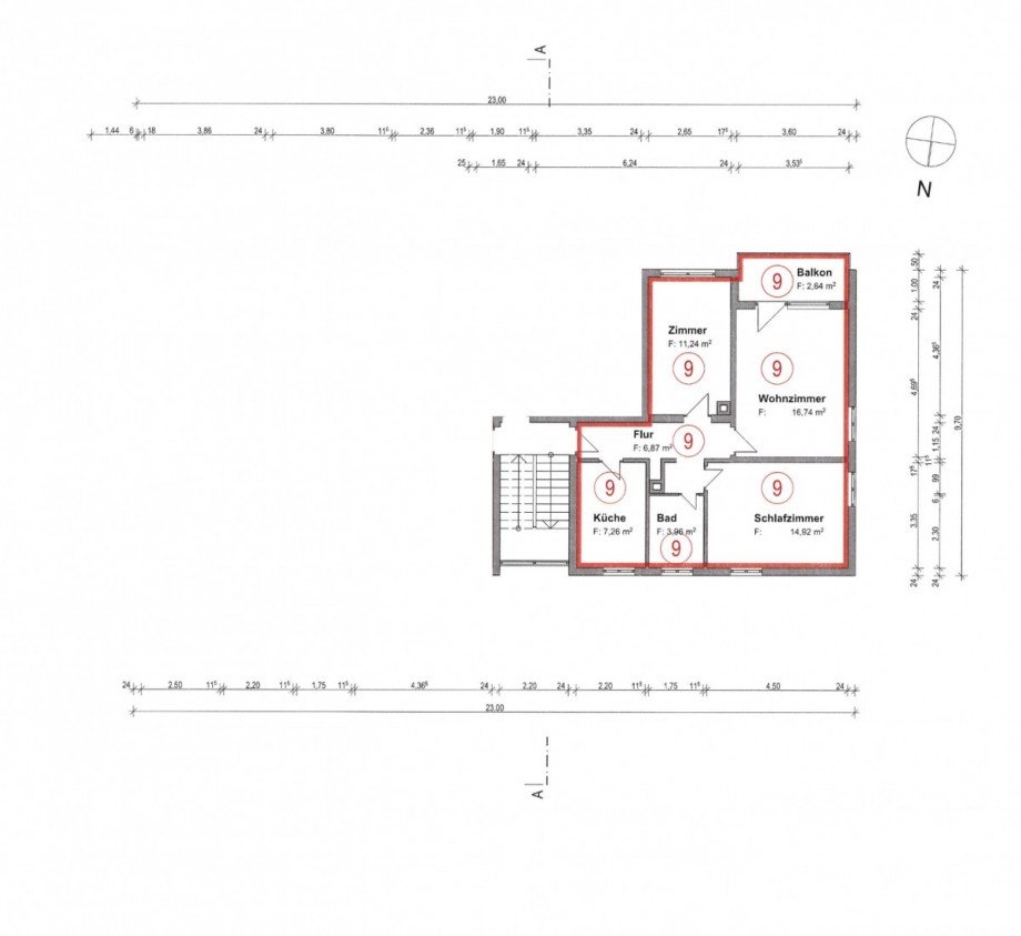 Grundriss 9 Wohnung Ditzingen