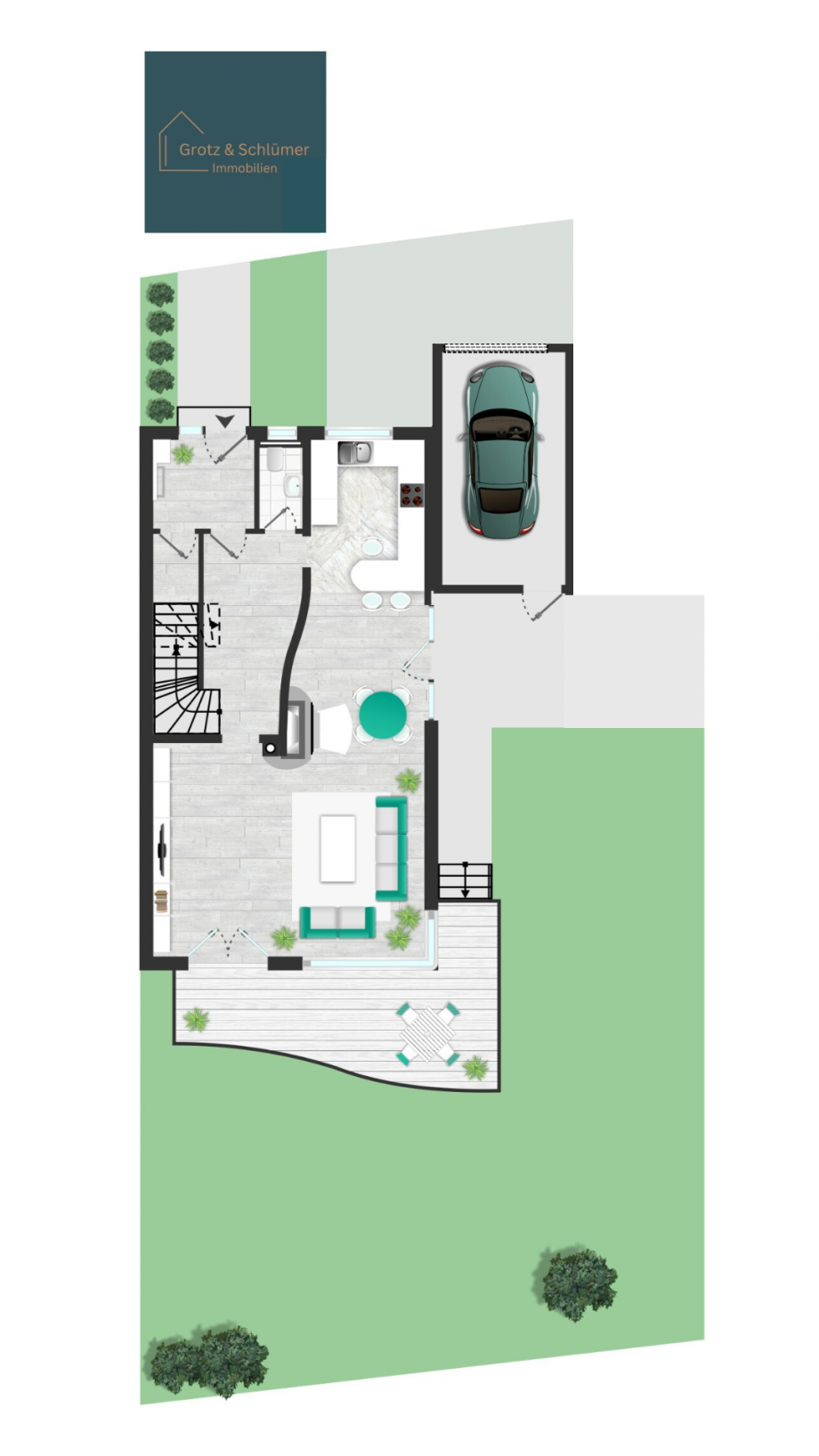 Erdgeschoss Reihenendhaus Waiblingen